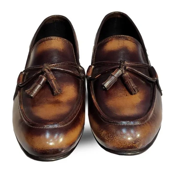 Bashwood Handmade Brown Two Tone Leather Loafers